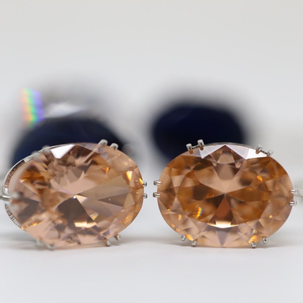 18k Gold Dipped White, Champagne or Blue Topaz - Picture 15 of 15